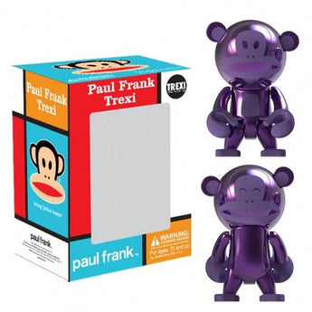 Paul Frank Trexi Julius Purple Chrome figure shown standing and seated beside its window box