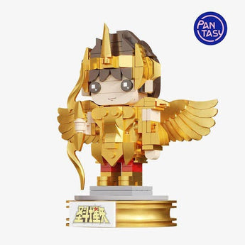 Pantasy Saint Seiya Sagittarius Aiolos gold-armored building figure with wings, bow and display base