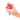 Purple and pink translucent PolySquish compressed in one hand with CMY Cubes logo visible