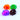 Four octahedron PolySquish designs in orange, green, purple, and dark rare colors