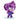 Purple Galactus Cosbi bobble-head figure in helmet and armor on a pale blue display base