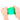 Green translucent PolySquish stretched horizontally between two hands
