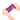 Purple translucent PolySquish stretched between two hands on a white background