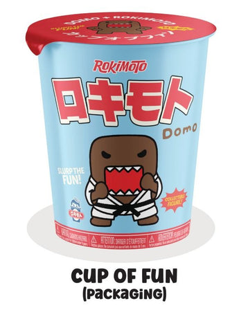 Rokimoto x Domo-Kun Cup of Fun ramen-style blind-box packaging