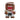 Brown Domo-Kun vinyl figure in a karate outfit holding a ramen cup