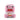 Light pink sitting Domo-Kun vinyl figure holding a ramen cup