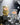 Gold and silver metallic Teddy LuLu Ore Collection figures on dark rocks