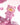 Lavender Teddy LuLu Ore Collection figure surrounded by pink spheres