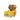Angled product view of Brown in a yellow pull-back car with a basketball graphic