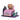 Choco LINE FRIENDS character in a lavender pull-back car on a removable nighttime scenic base