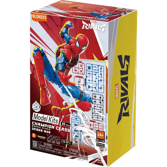 Blokees Marvel Rivals Champion Class 06 Spider-Man model kit retail box front and side