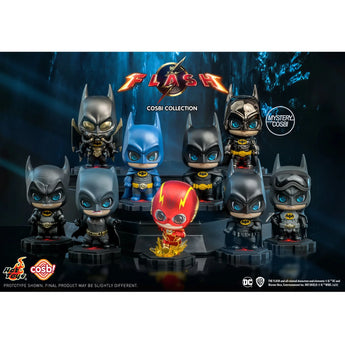 Hot Toys Cosbi The Flash Series 1 lineup with The Flash and eight Batman designs