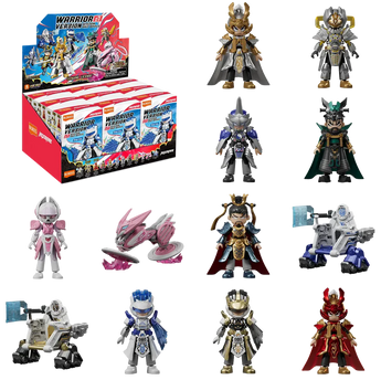 Blokees Herospire Warrior Version 07 display box with the Wisdom And Brave model assortment