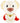 Front view of Monogram’s white Krypto Dog PVC bank with red cape and gold collar emblem