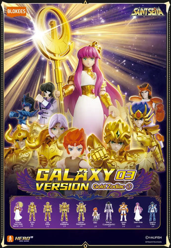 Blokees Saint Seiya Galaxy Version 03 Gold Zodiac 1 character lineup poster