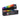 Open Newton's Tower storage box showing rows of translucent rainbow acrylic blocks