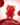 Red translucent Teddy LuLu Ore Collection figure standing on a red orb