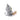 Side view of Hakongee plush with curved tail and paws wrapped around the giant coffee cup