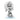Silver Surfer Cosbi bobble-head figure crouching on a silver surfboard