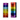 CMY Cubes Newton's Tower fully assembled beside its rainbow retail box