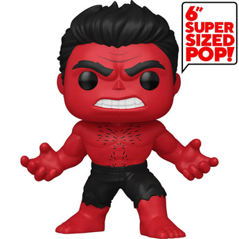 Funko Pop! Super Red Hulk #1366 red 6-inch vinyl bobblehead on white background