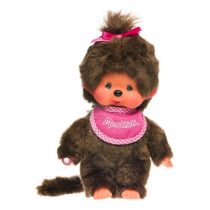 Monchhichi Girl Classic Plush Toy - Pink with Bottle