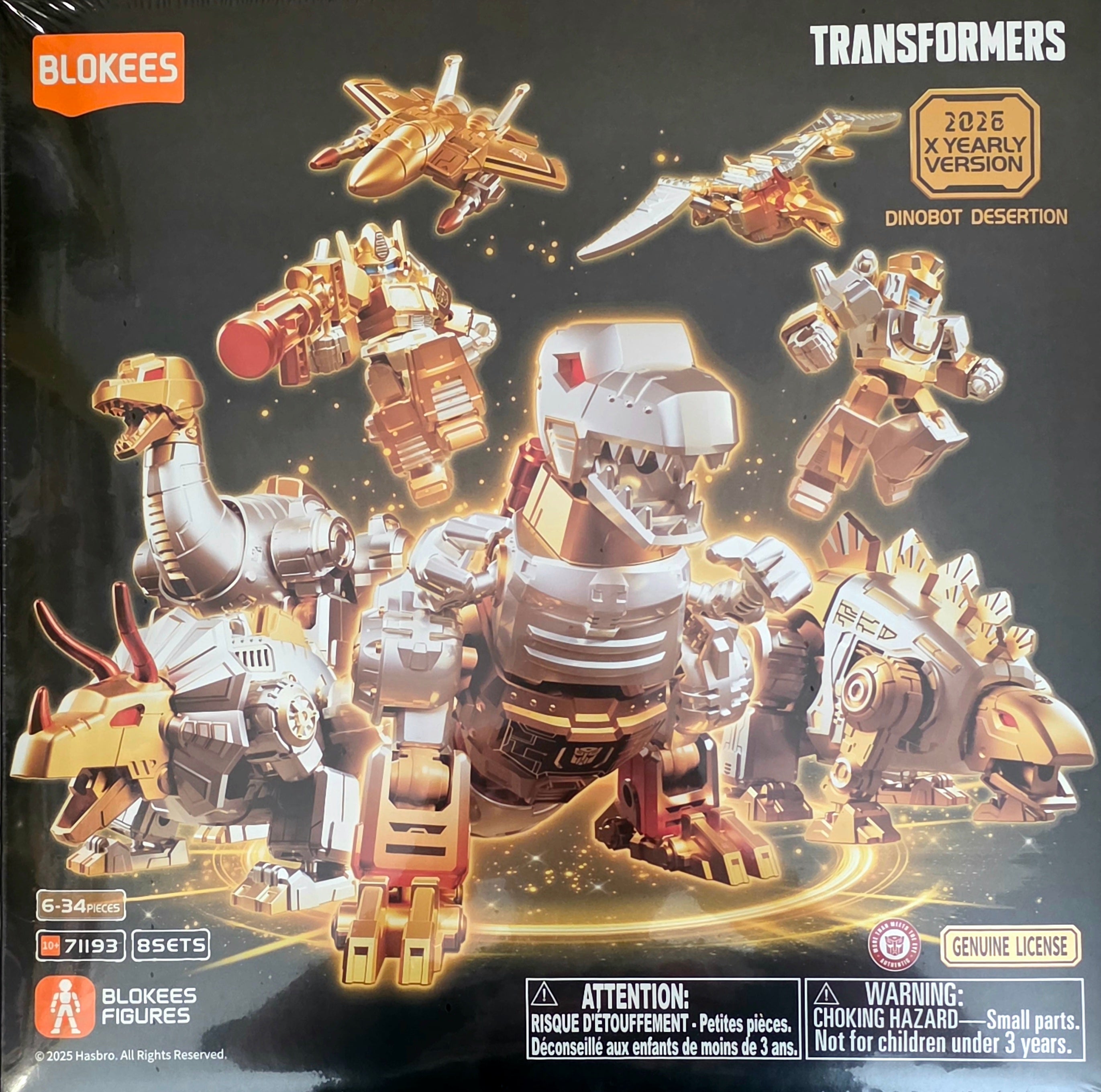 Blokees Transformers Gold Series 3 – Kit Dinobot Desertion Édition Limitée – Assemblage Sans Outils, Figurines Premium
