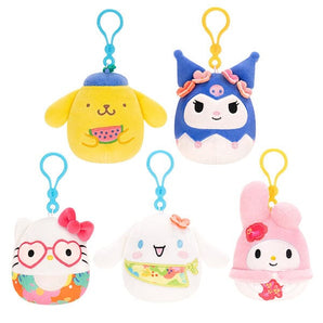 Squishmallows Sanrio Tropical Fruit Treats 3.5-Inch Plush Clip-On