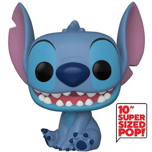 Funko Pop! Jumbo Stitch #1046 blue vinyl figure with 10-inch super-sized label